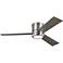 56" Clarity Max Brushed Steel LED Damp Hugger Ceiling Fan