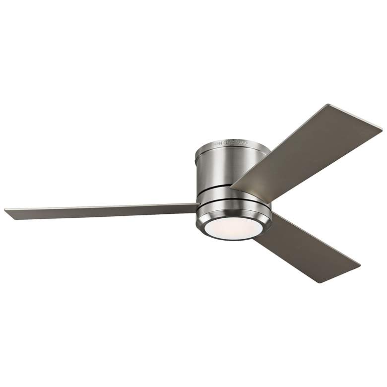 Image 2 56" Clarity Max Brushed Steel LED Hugger Ceiling Fan with Wall Control