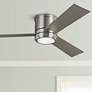 56" Clarity Max Brushed Steel LED Hugger Ceiling Fan with Wall Control