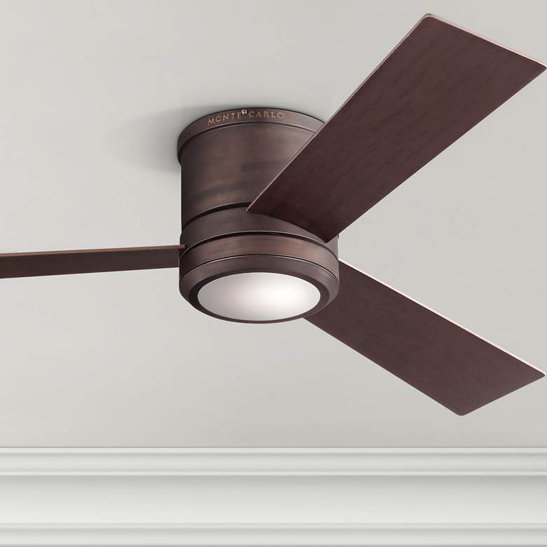 Image 1 56 inch Clarity Max Roman Bronze LED Damp Hugger Ceiling Fan