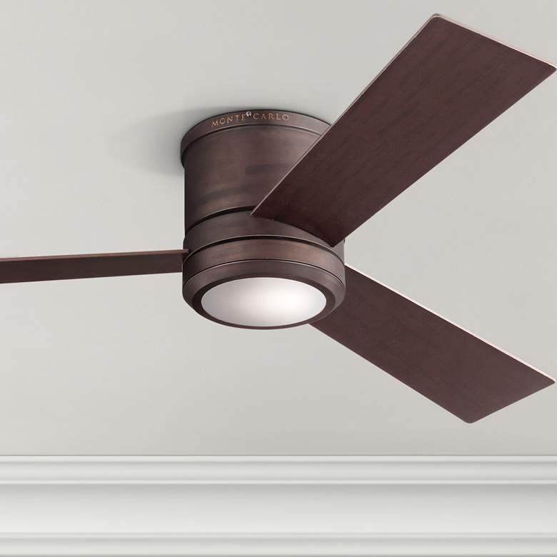 Image 1 56" Clarity Max Roman Bronze LED Hugger Ceiling Fan