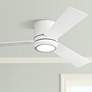 56" Clarity Max White LED Hugger Ceiling Fan with Wall Control