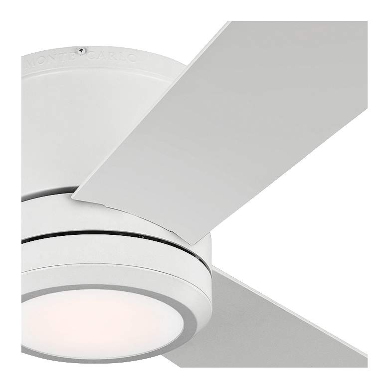 Image 3 56 inch Clarity Max White LED Hugger Ceiling Fan with Wall Control more views