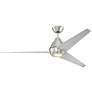56" Craftmade Acadian Brushed Nickel LED Ceiling Fan with Wall Control