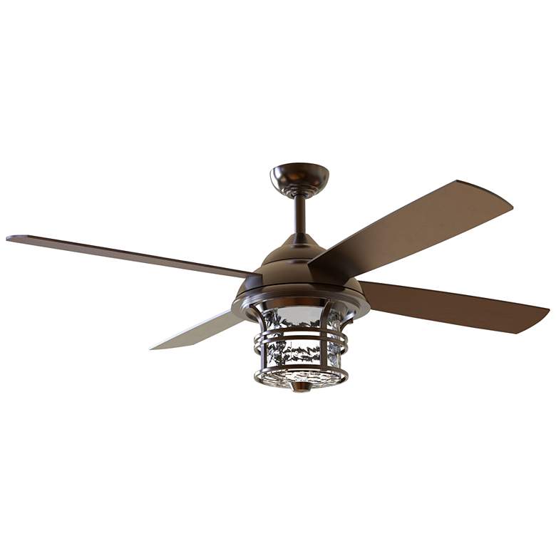 Image 3 56 inch Craftmade Courtyard Bronze LED Outdoor Ceiling Fan with Remote