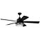 56" Craftmade Garrick Flat Black Wet Rated LED Ceiling Fan with Remote