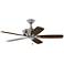 56" Craftmade Sloan Brushed Nickel Ceiling Fan with Pull Chain