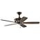56" Craftmade Sloan Oiled Bronze Ceiling Fan with Pull Chain