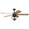 56" Craftmade Winton Pine and Bronze LED Ceiling Fan with Remote