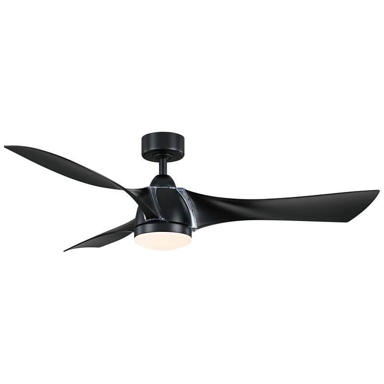 Image 1 56" Fanimation Klear Black Outdoor CCT LED Smart Ceiling Fan