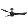 2_56" Fanimation Klear Black Outdoor CCT LED Smart Ceiling Fan more views