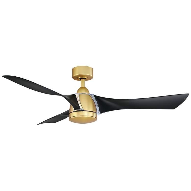 Image 2 56" Fanimation Klear Brass and Black Outdoor CCT LED Smart Ceiling Fan more views