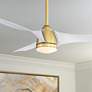 1_56" Fanimation Klear Brass and White Outdoor CCT LED Smart Ceiling Fan