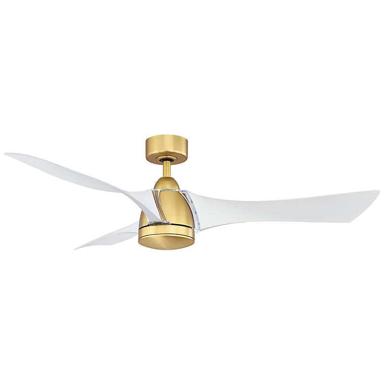 Image 4 56" Fanimation Klear Brass and White Outdoor CCT LED Smart Ceiling Fan more views