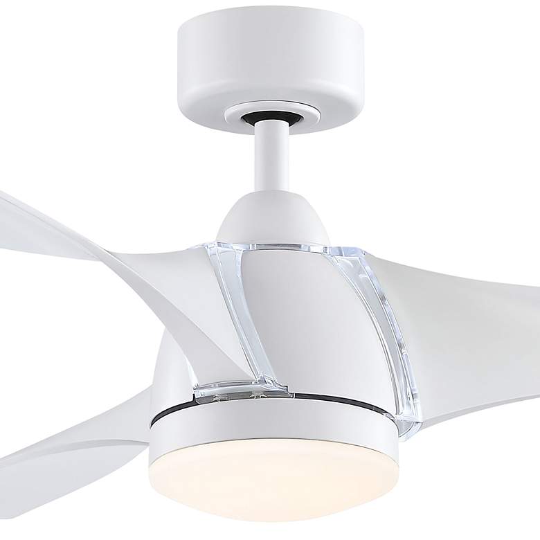 Image 2 56" Fanimation Klear Matte White Outdoor CCT LED Smart Ceiling Fan more views