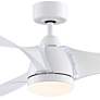 56" Fanimation Klear Matte White Outdoor CCT LED Smart Ceiling Fan