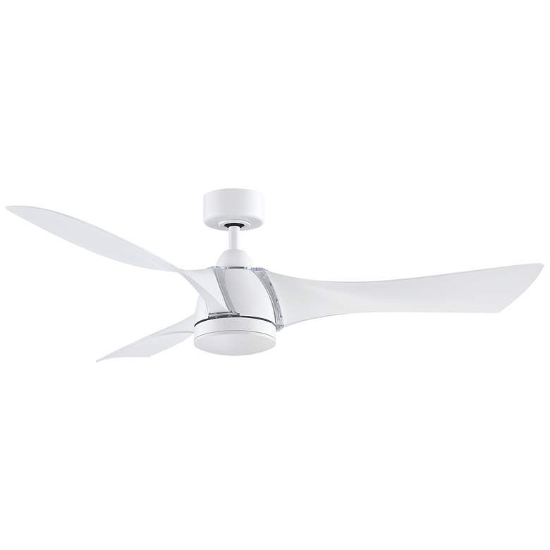 Image 3 56 inch Fanimation Klear Matte White Outdoor CCT LED Smart Ceiling Fan more views