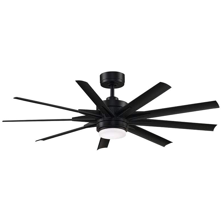 Image 2 56" Fanimation Odyn Custom Black LED Smart Ceiling Fan