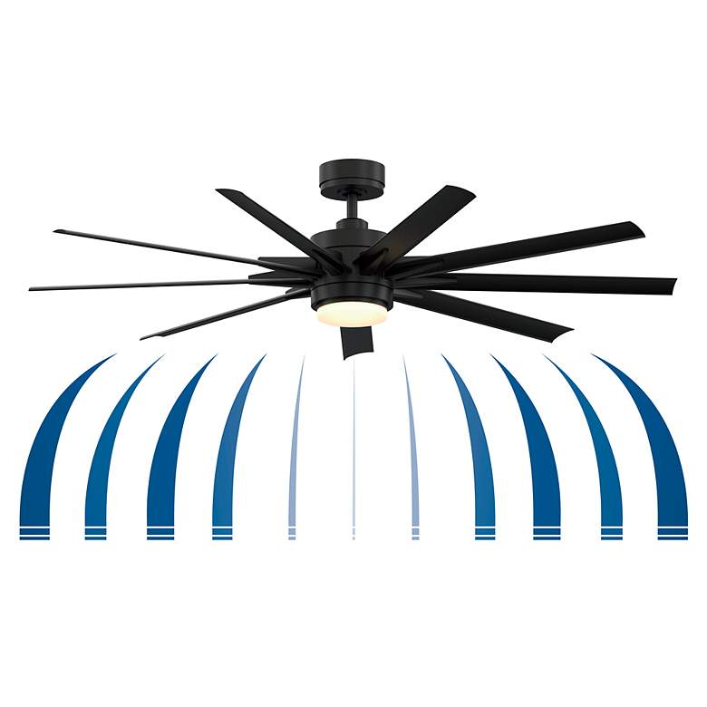 Image 4 56" Fanimation Odyn Custom Black LED Smart Ceiling Fan more views
