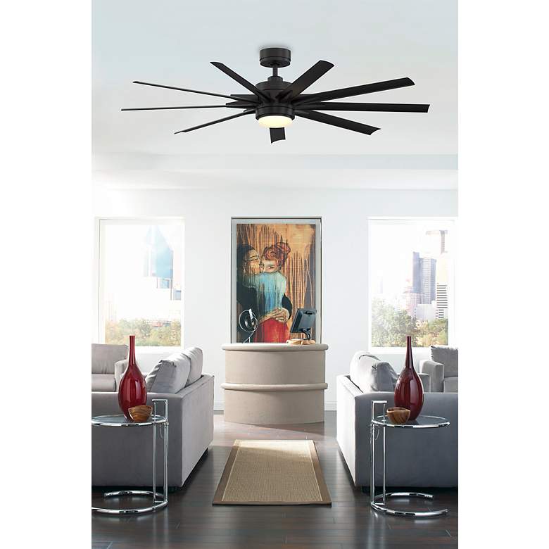 Image 5 56" Fanimation Odyn Custom Black LED Smart Ceiling Fan more views