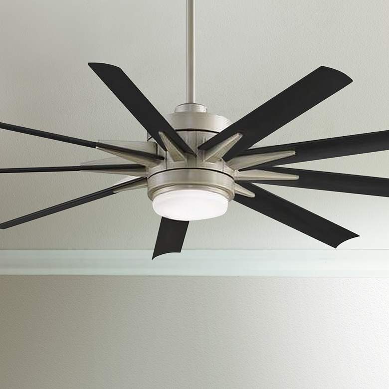 Image 1 56" Fanimation Odyn Custom Brushed Nickel LED Ceiling Fan
