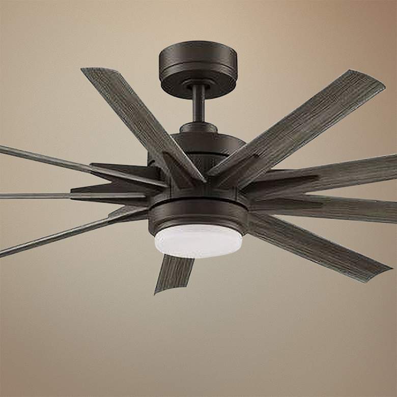 Image 1 56 inch Fanimation Odyn Custom Matte Greige LED Ceiling Fan