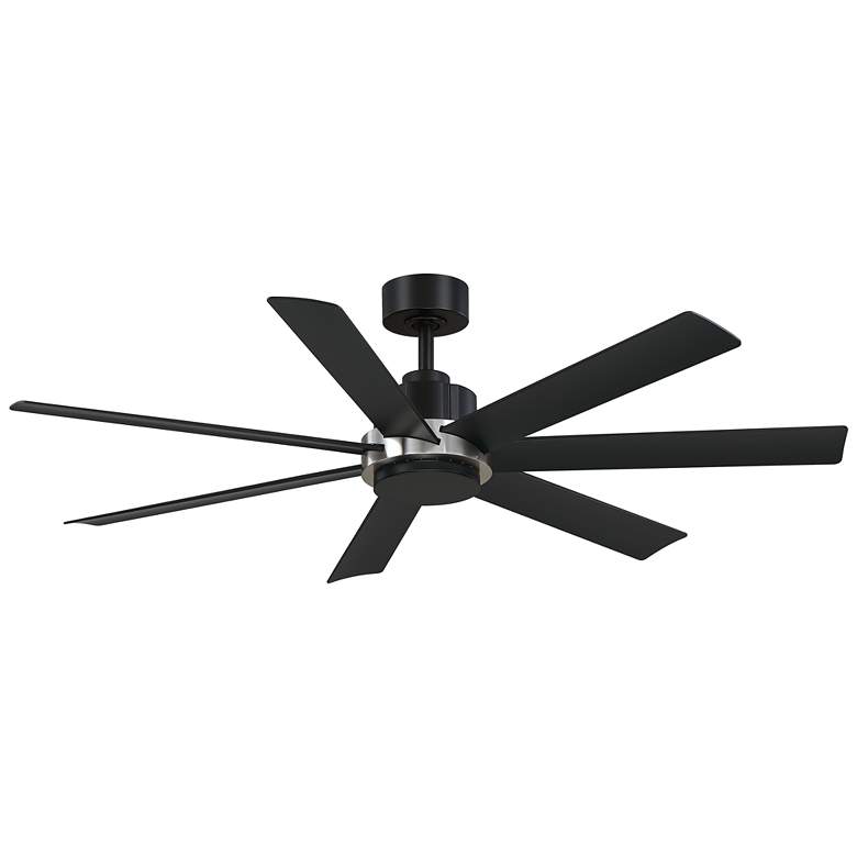Image 1 56" Fanimation Pendry Black and Nickel Outdoor Smart Ceiling Fan