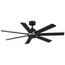 56" Fanimation Pendry Black and Nickel Outdoor Smart Ceiling Fan