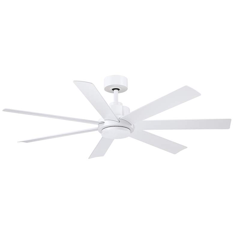 Image 1 56 inch Fanimation Pendry Matte White Outdoor Smart Ceiling Fan