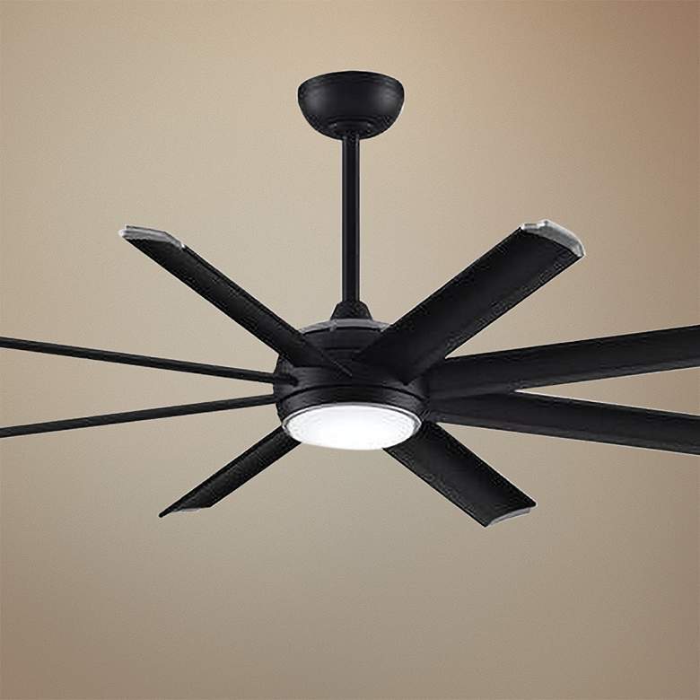 Image 1 56 inch Fanimation Stellar Custom All Black LED Ceiling Fan