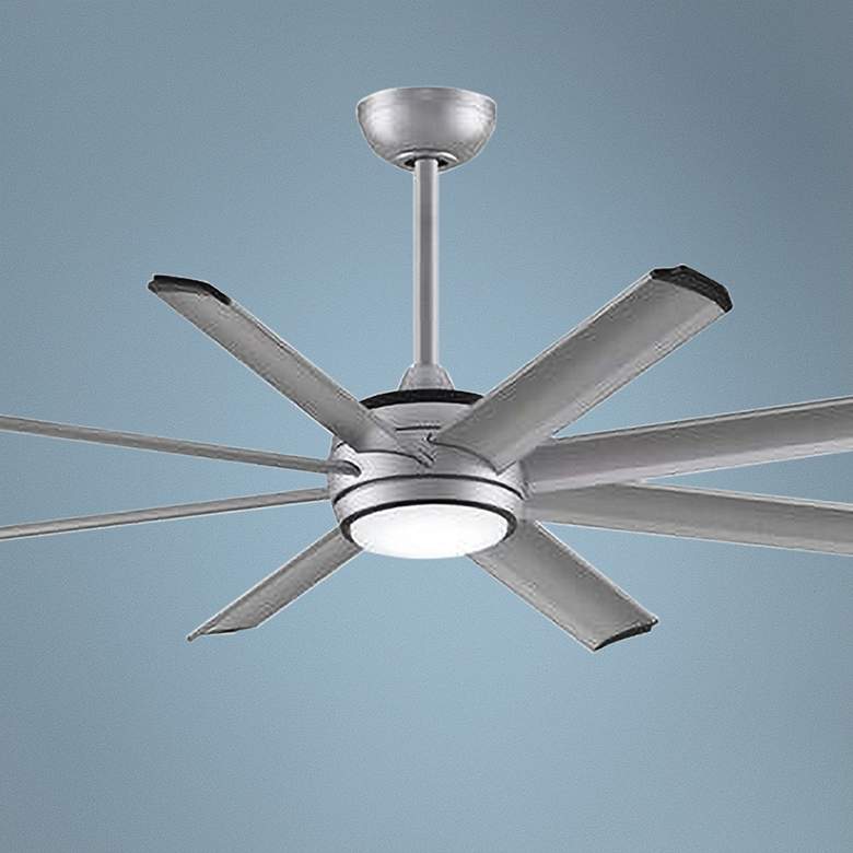 Image 1 56" Fanimation Stellar Custom All Silver LED Ceiling Fan
