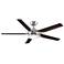 56" Fanimation Subtle Brushed Nickel LED Damp Ceiling Fan