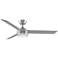 56" Fanimation Xeno Brushed Nickel Damp LED Ceiling Fan with Remote