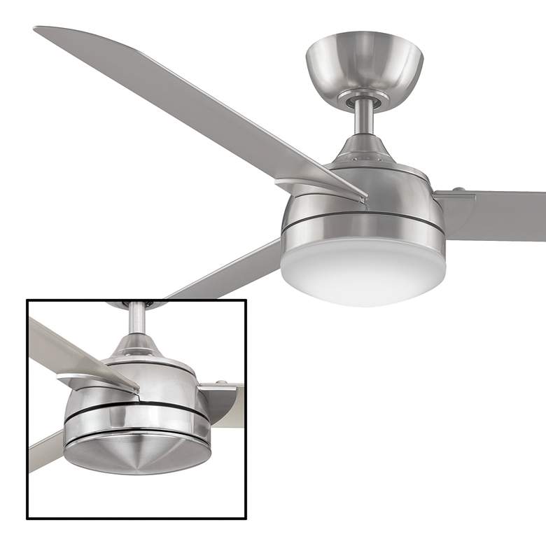 Image 4 56" Fanimation Xeno Brushed Nickel Damp LED Ceiling Fan with Remote more views