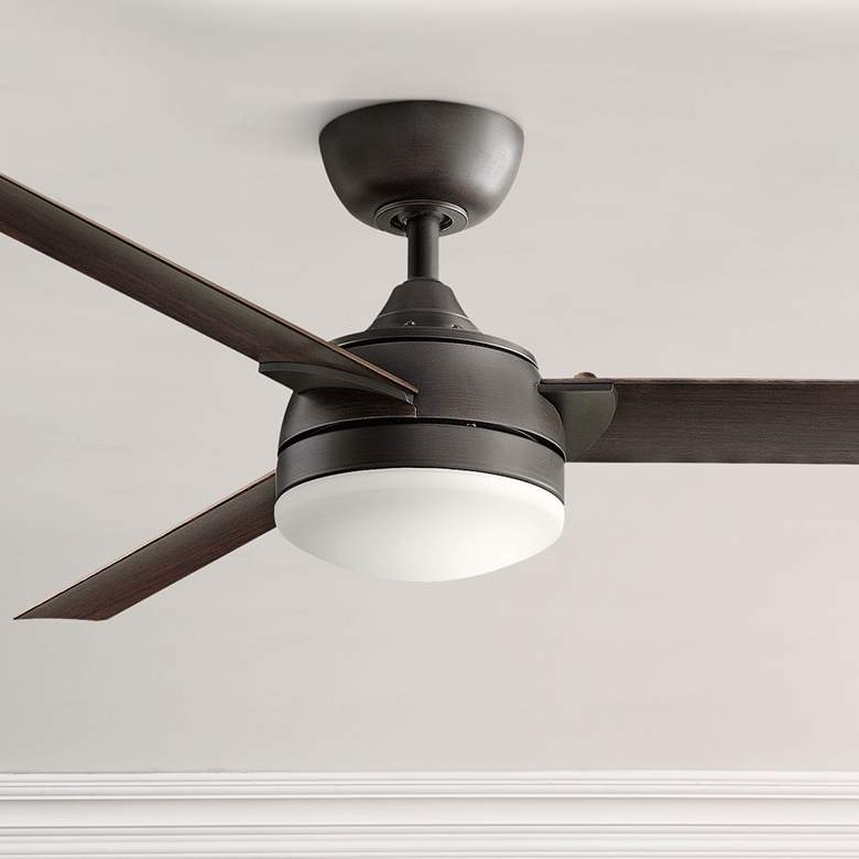 Image 1 56" Fanimation Xeno Dark Bronze Wet Rated LED Ceiling Fan with Remote