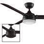 56" Fanimation Xeno Dark Bronze Wet Rated LED Ceiling Fan with Remote
