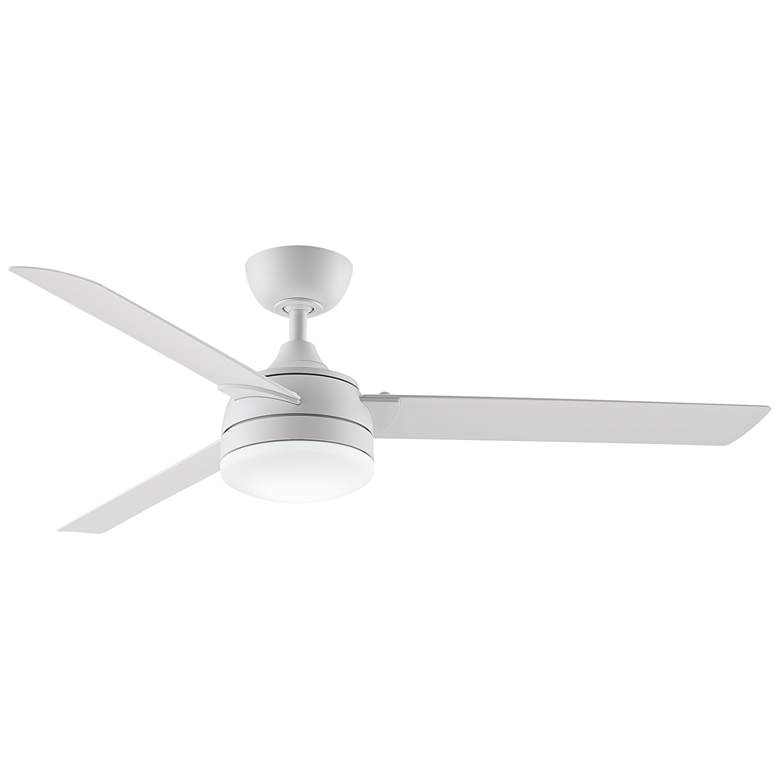 Image 2 56" Fanimation Xeno Matte White Wet Rated LED Ceiling Fan with Remote