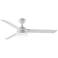 56" Fanimation Xeno Matte White Wet Rated LED Ceiling Fan with Remote
