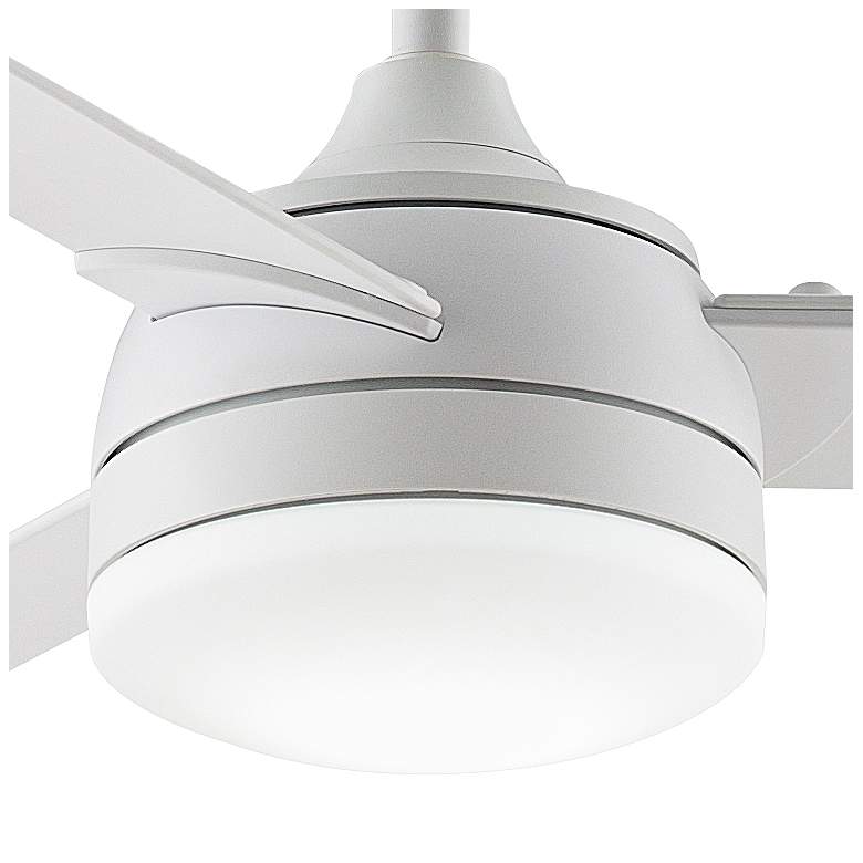 Image 3 56" Fanimation Xeno Matte White Wet Rated LED Ceiling Fan with Remote more views