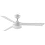 56" Fanimation Xeno Matte White Wet Rated LED Ceiling Fan with Remote
