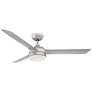 56" Fanimation Xeno Silver Wet Rated LED Ceiling Fan with Remote