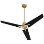 1_56" Halcyon Aged Brass Ceiling Fan with Black Blades