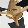 2_56" Halcyon Aged Brass Ceiling Fan with Black Blades more views
