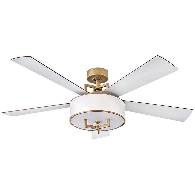 Image 2 56" Hampton Heritage Brass LED Smart Ceiling Fan with Remote