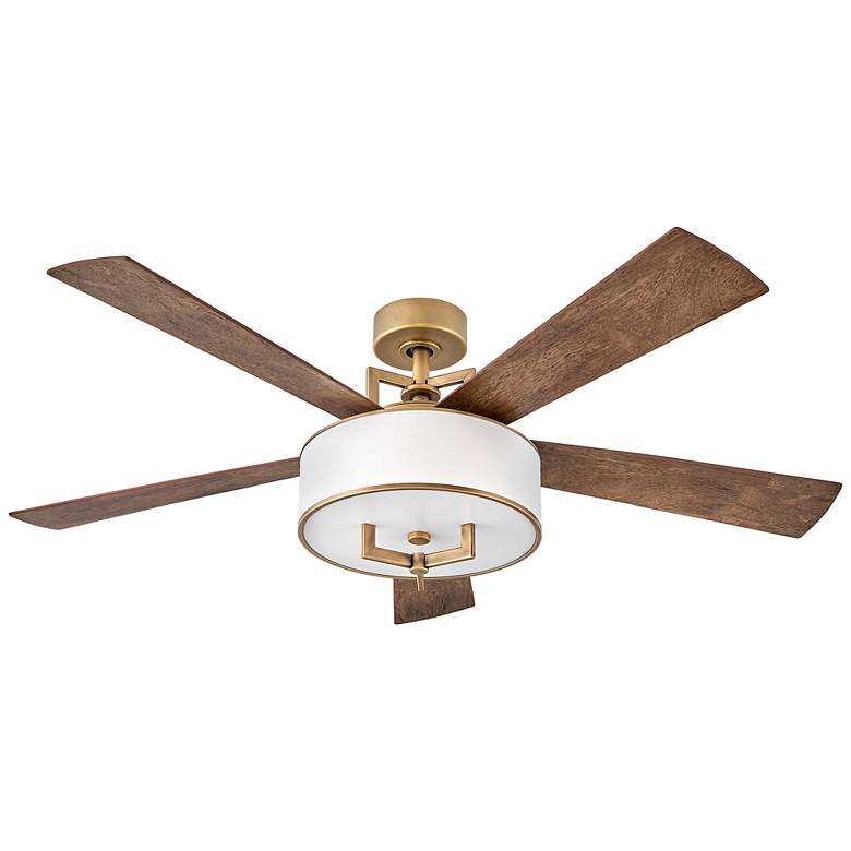 Image 4 56" Hampton Heritage Brass LED Smart Ceiling Fan with Remote more views