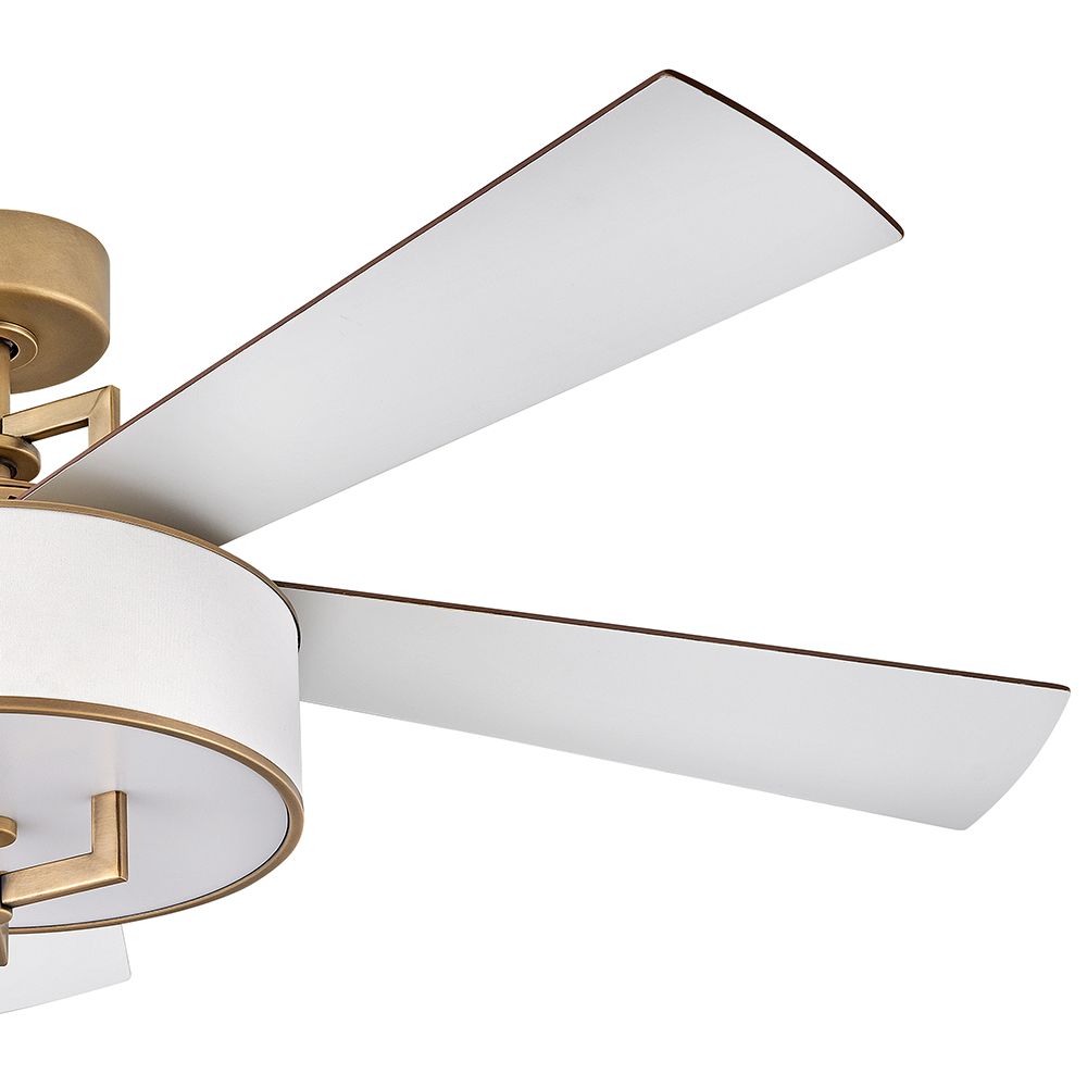 56" Hampton Heritage Brass LED Smart Ceiling Fan with Remote