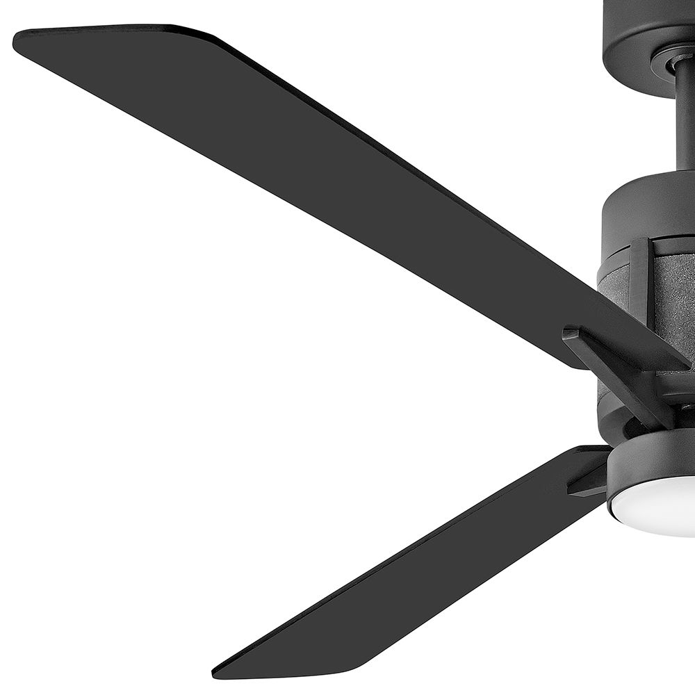 56" Hinkley Atticus Matte Black Finish 3-Blade LED Smart Ceiling Fan