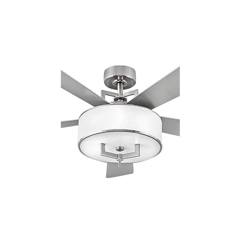 Image 2 56" Hinkley Hampton Brushed Nickel LED Smart Ceiling Fan with Remote more views
