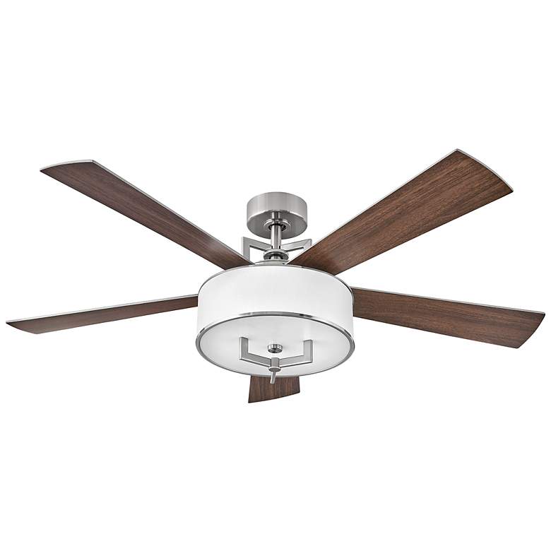 Image 3 56" Hinkley Hampton Brushed Nickel LED Smart Ceiling Fan with Remote more views
