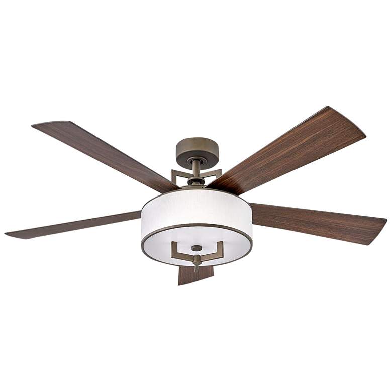 Image 1 56 inch Hinkley Hampton Matte Bronze LED Smart Ceiling Fan with Remote